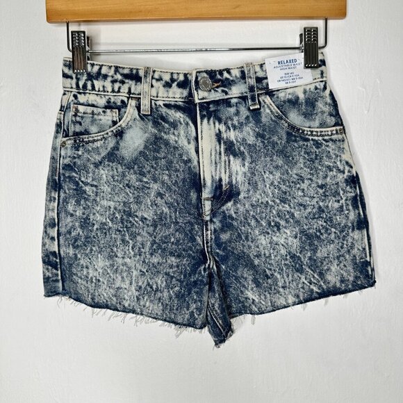 H&M Kids Relaxed Fit High Denim Shorts Size M 10 NEW - Picture 3 of 8